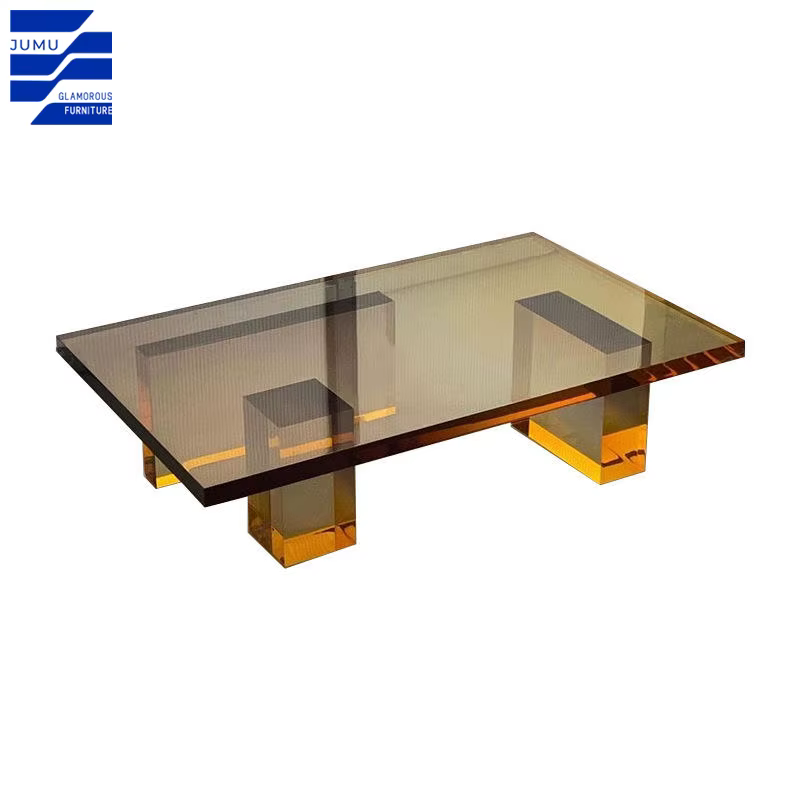 Tables basses en acrylique dégradé, meubles glamour, design minimaliste moderne, pour la maison ou l