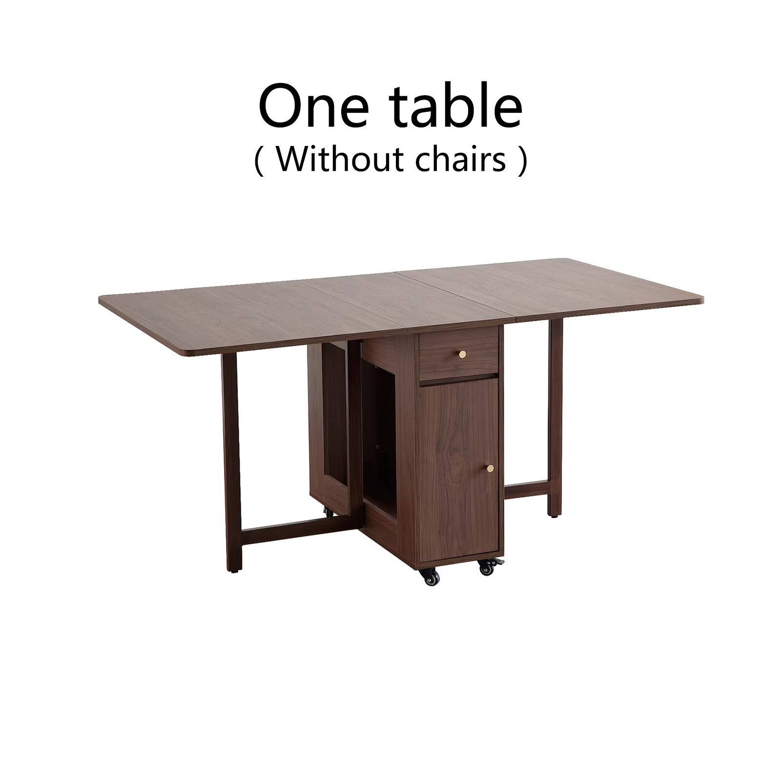 Table de salle à manger pliante extensible avec cuir chevelu tombant, table peu encombrante pour sal