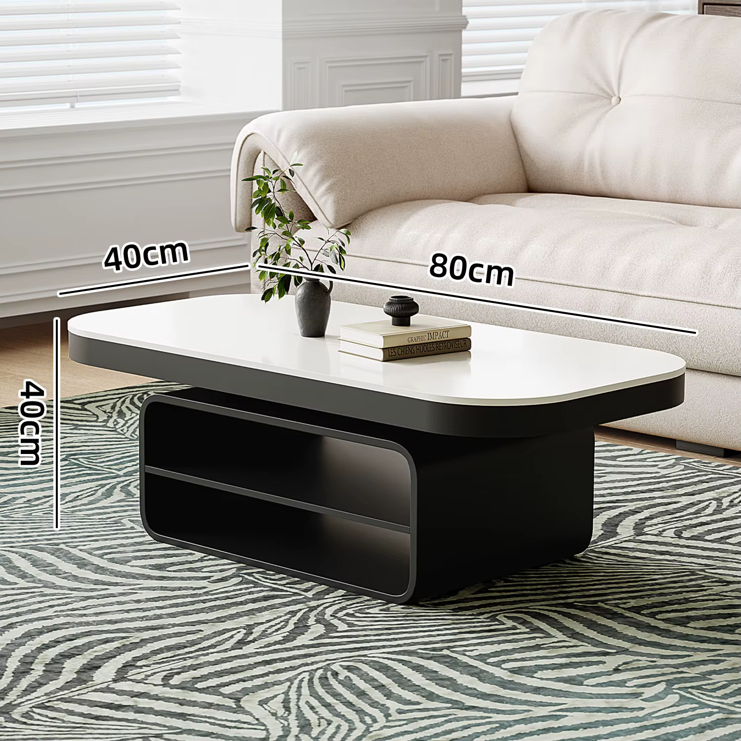 Grande table basse de luxe moderne avec rangement, table de salon classique, table de maquillage, ta