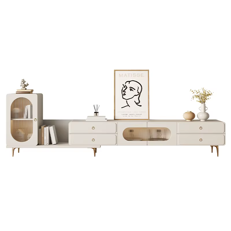 Organisateur esthétique lourd meuble Tv salon luxe coin rétractable meuble Tv verre Mobili Per Il So