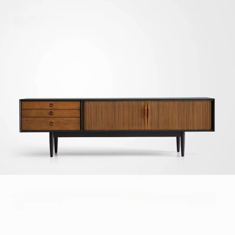 Meuble Tv Design industriel milieu du siècle élégant rétro salon meuble Tv luxe avec tiroirs meuble