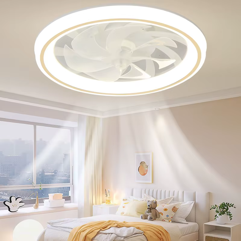 Nouveau ventilateur de plafond lumière salon, chambre moderne et Simple maison télécommande intellig