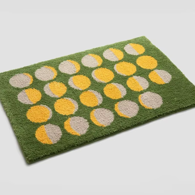 HOcentré-Couverture de table basse de style rétro américain absorbant, virus de salle de bain, virus