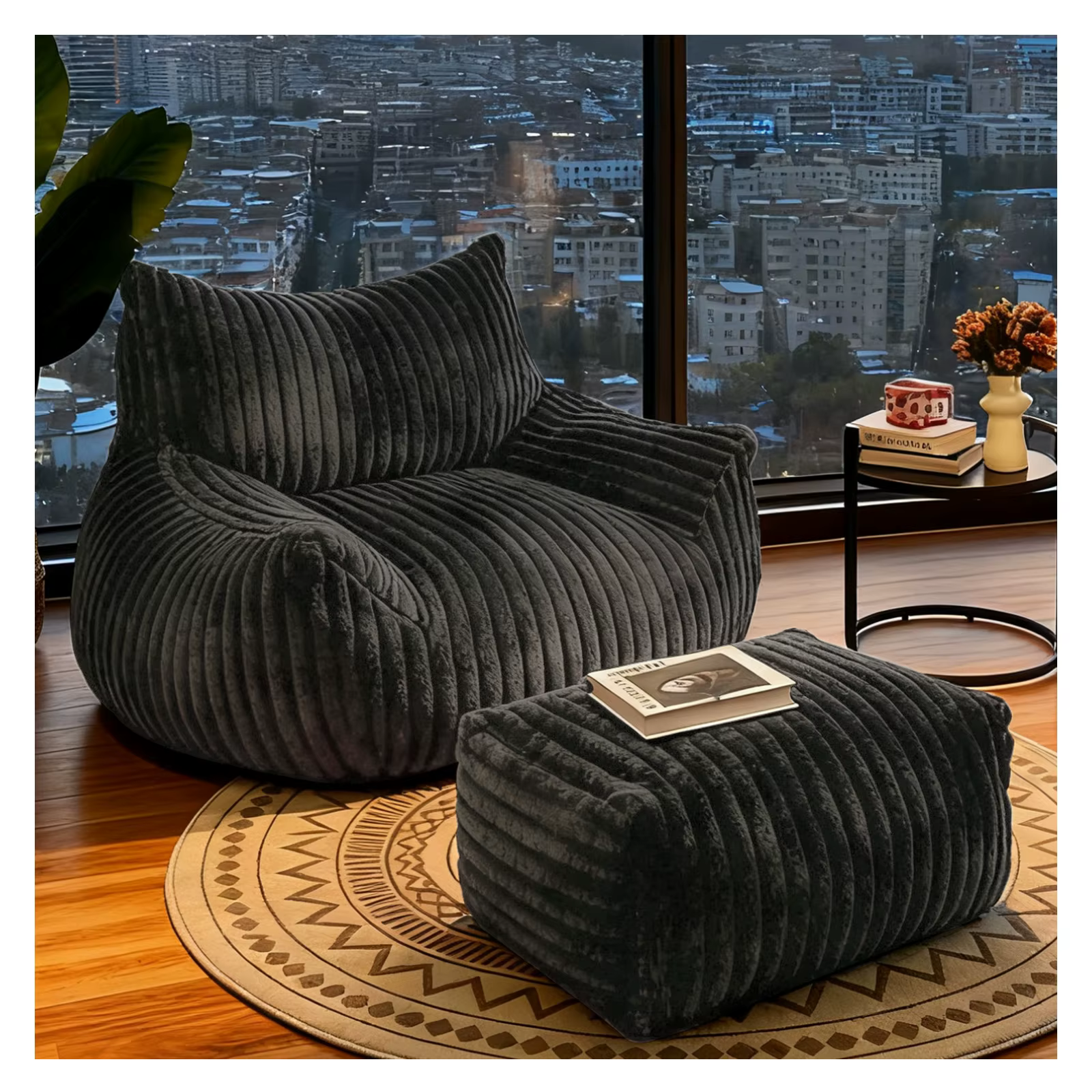 Chaise de lecture Bean Bag pour adultes, meubles de salon, canapé en mousse de densité BeanBag, sol 