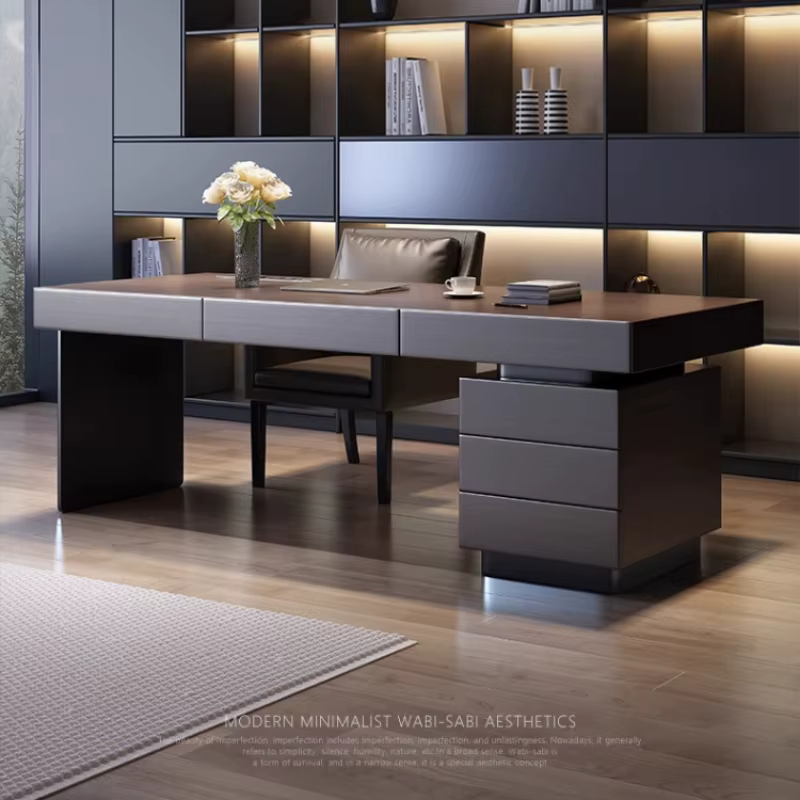 Table de rangement exécutive, armoire à douille de luxe, bureau exécutif, bureaux d'ordinateur, tiro