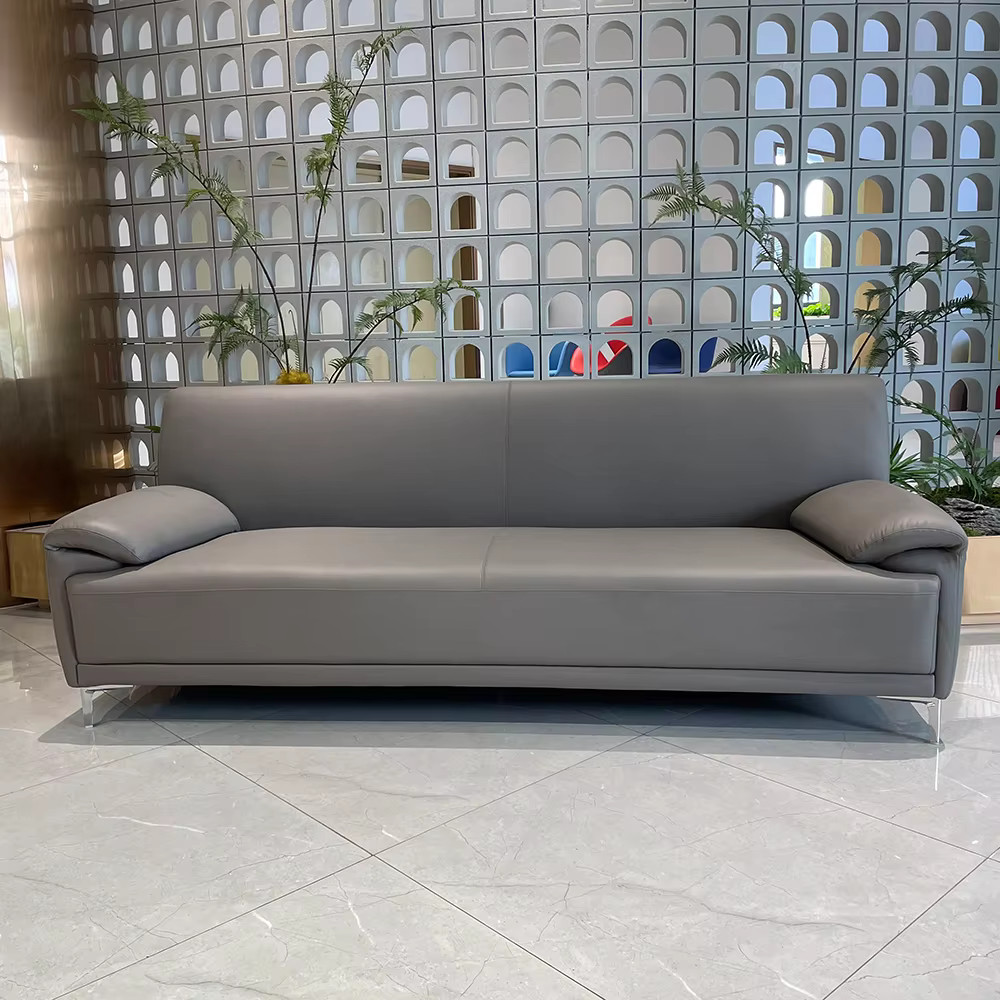 Luxe moderne pas cher Pu cuir bureau zone d'attente salon canapé ensemble meubles européen réception