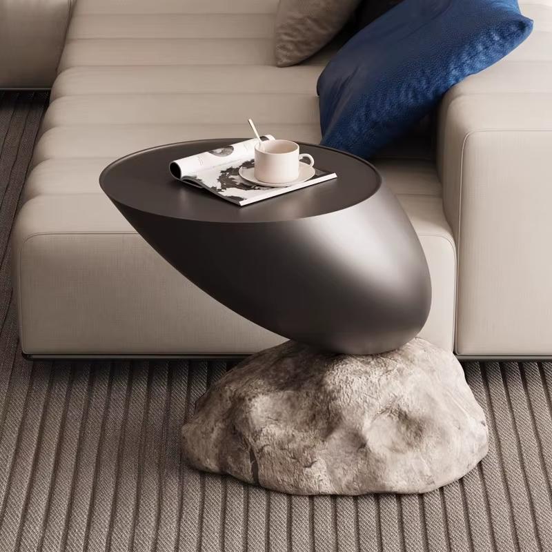 Table basse en forme de pierre Ymitation de Style minimaliste moderne, meubles de salon créatifs, Ta