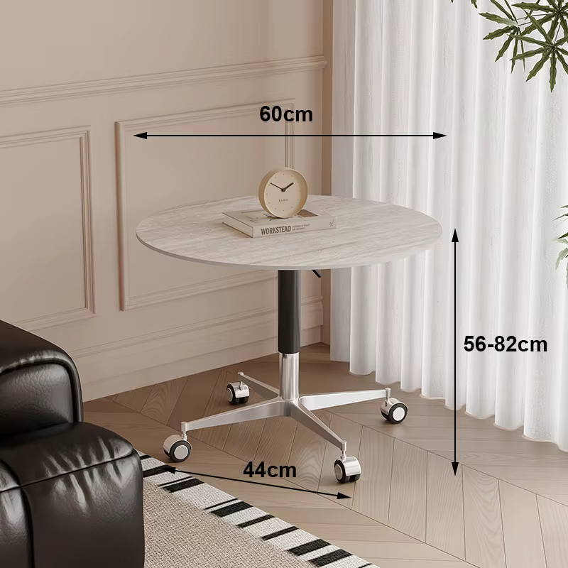 Tables basses rondes relevables multifonctions Wabi Sabi petites Tables basses rustiques réglables M