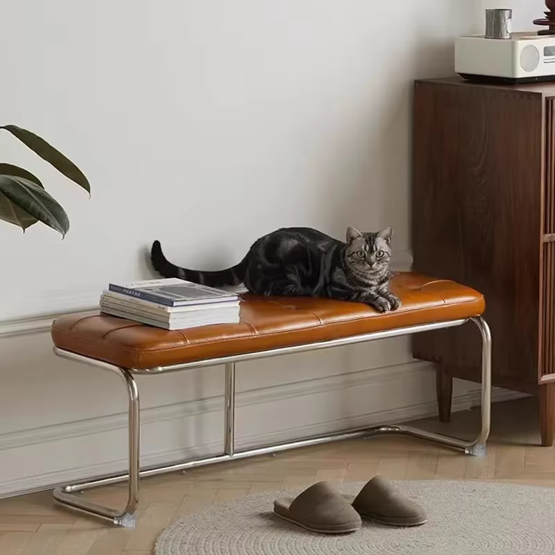 Banc à chaussures d'entrée mince siège de couloir étroit tabouret de rangement Vintage tabouret chai