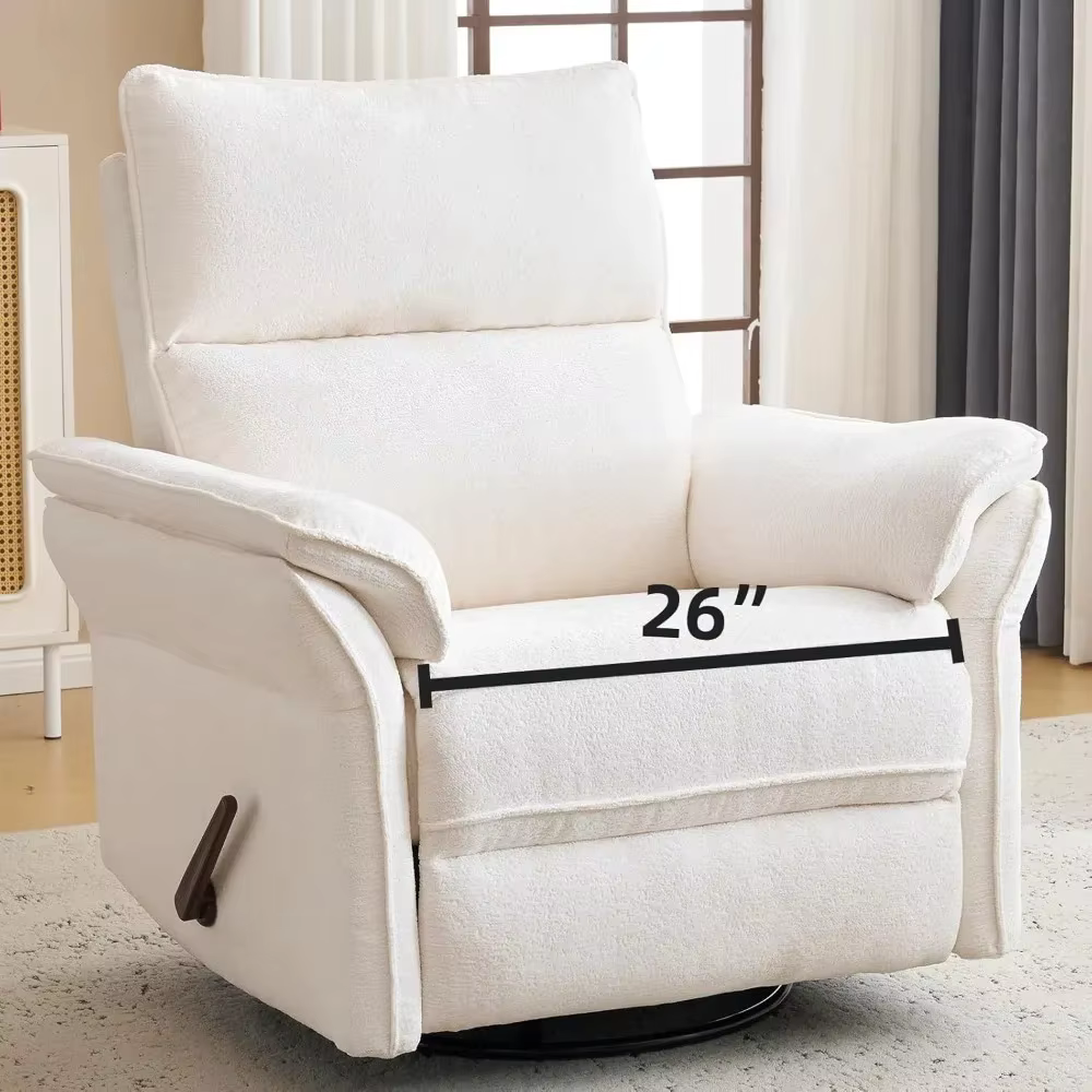 Fauteuil inclinable surdimensionné, 26" extra large 360 °   Fauteuil inclinable à bascule pivotant a
