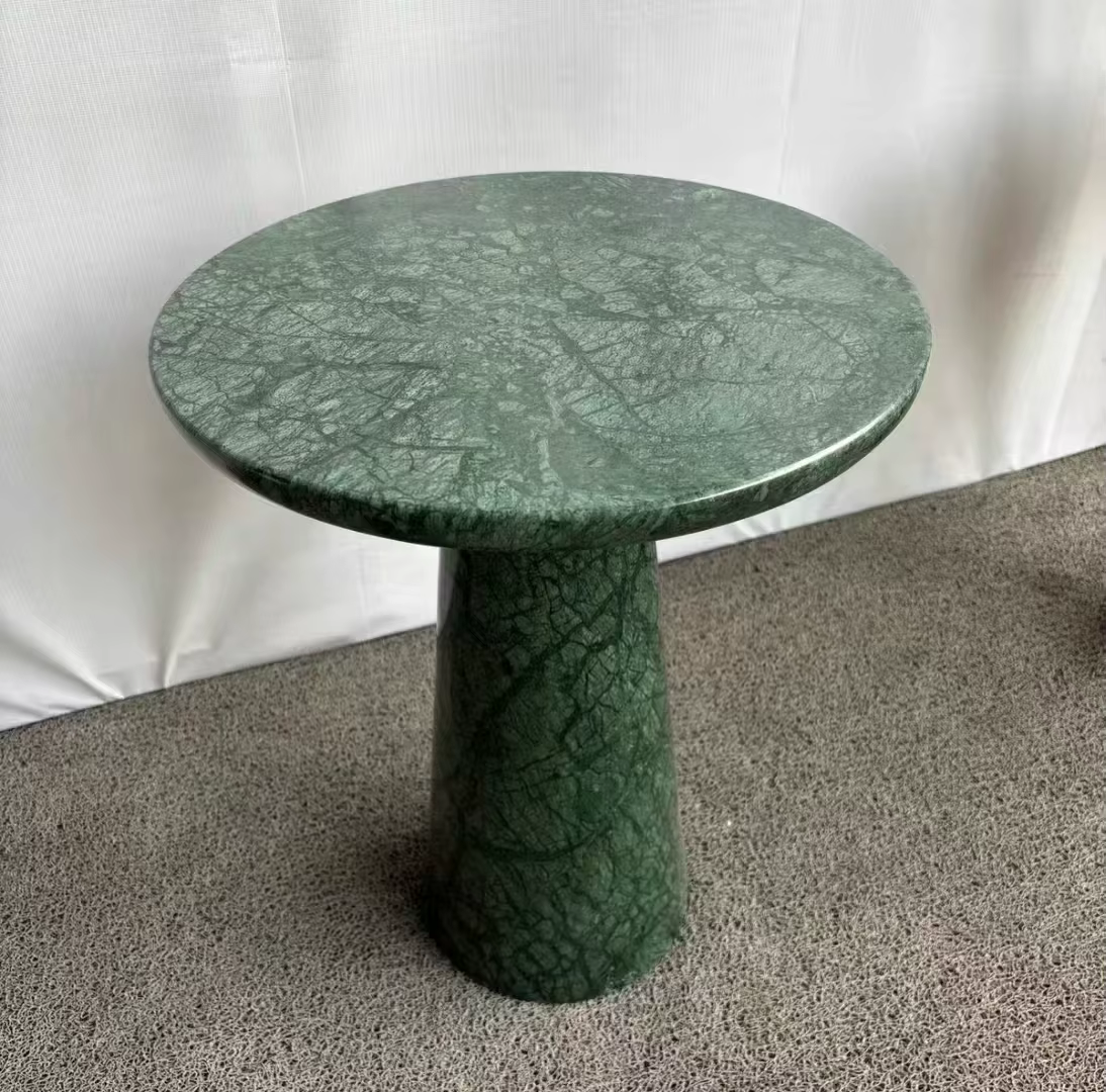 Table d'appoint étroite en pierre verte, Table d'appoint ronde, Table de chevet moderne, petite Tabl