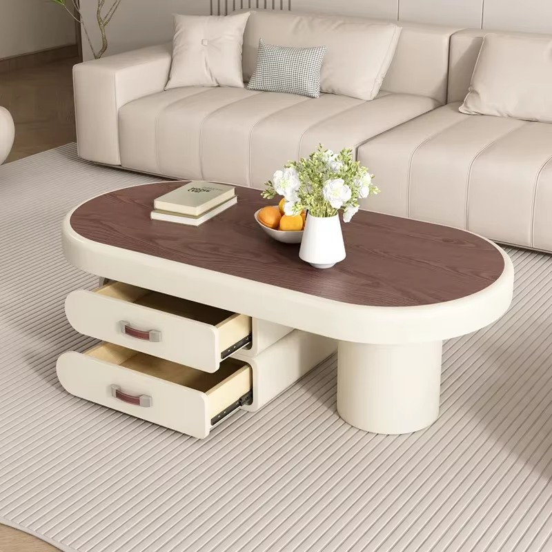 Table basse simple et élégante, design nordique moderne et chic, mobilier de salon de luxe