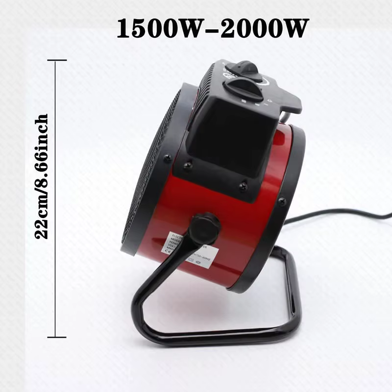 Chauffage Électrique Portable Industriel avec Souffleur, Radiateur Céramique Réglable, Ventilateur T