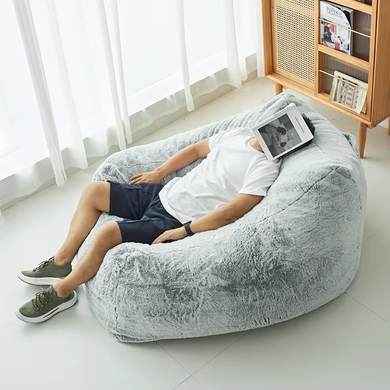 Pouf paresseux compressé, canapé confortable en éponge, Tatami géant pour une personne, chaise à dos