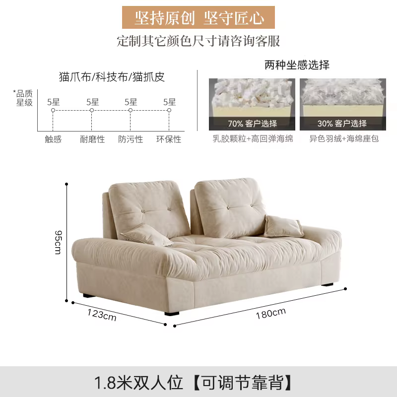 Collection de canapés et poufs de luxe chic de style nordique pour salons modernes, salles d'attente