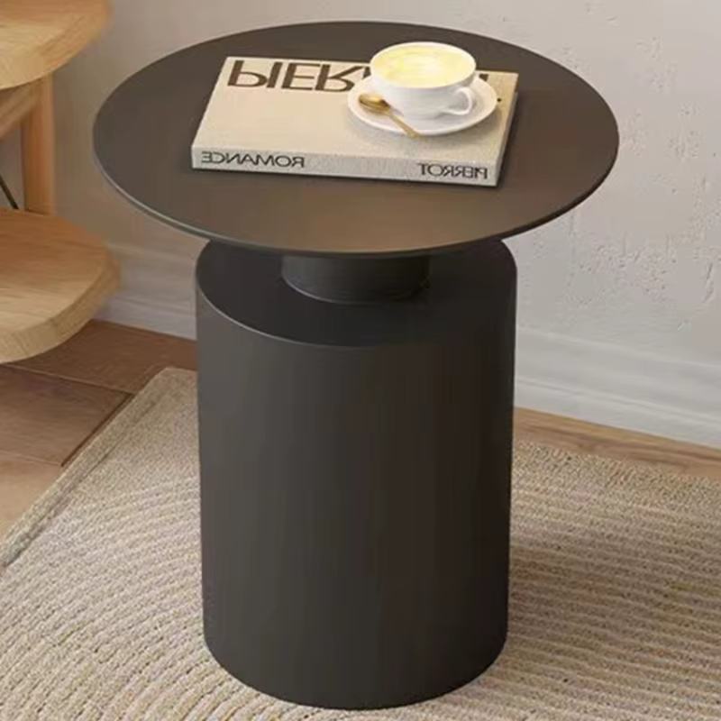 Table de canapé ronde en fer forgé, petite table basse minimaliste, bureau créatif, métal de luxe