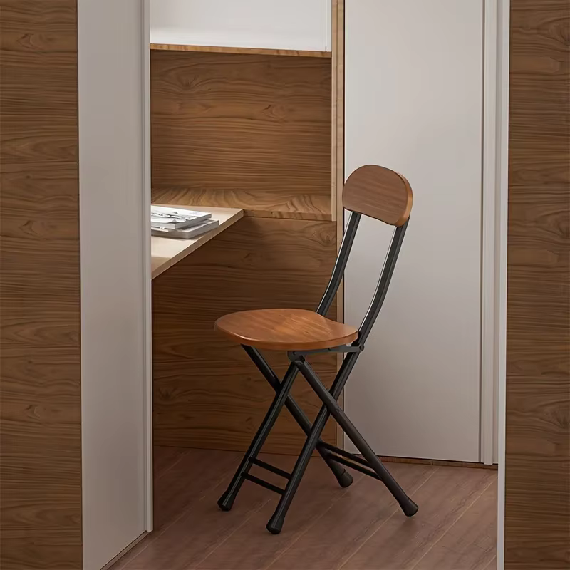 Chaise pliante de Style classique avec siège ovale, Portable, aucun assemblage nécessaire, cadre mét