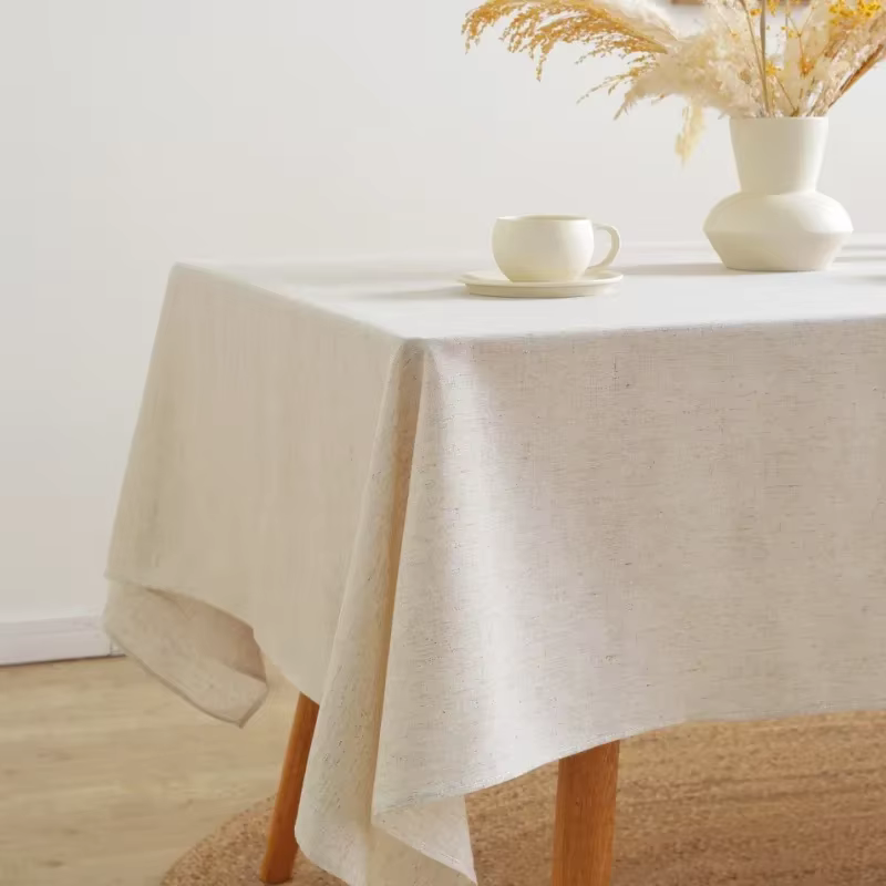 Nappe en coton et lin pour mariage, maison, fête, salle à manger, Banquet, décoration, tissu en lin,