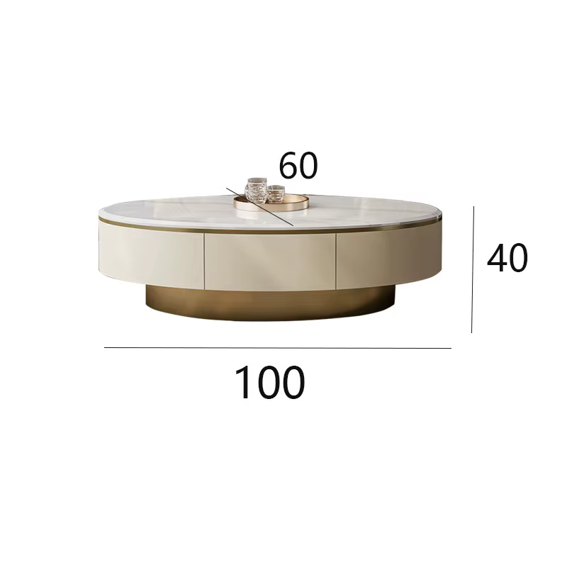 Table console en métal et pierre, table centrale ovale moderne en marbre avec rangement, design déco
