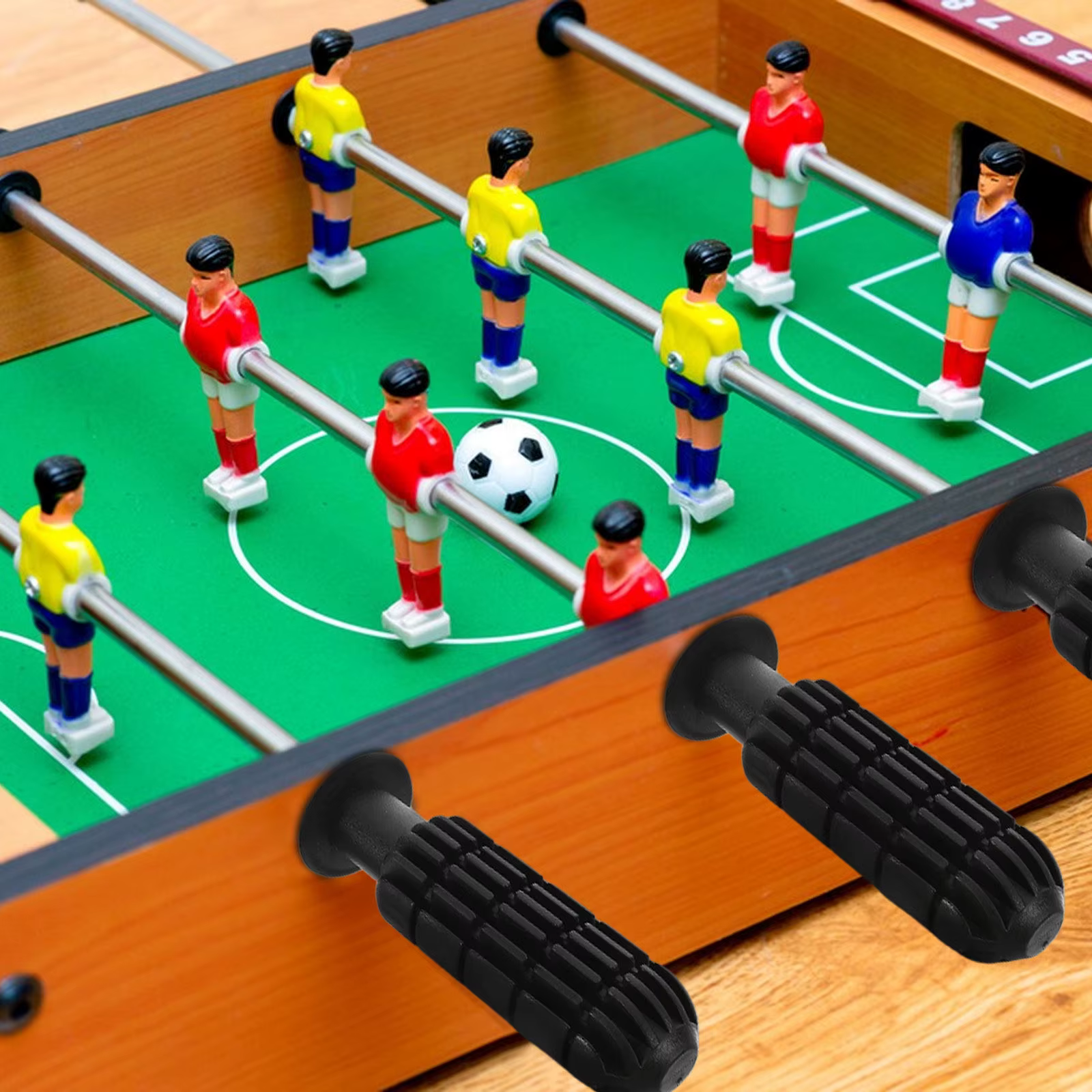 1 ensemble de poignées de table de baby-foot remplaçables, qualité professionnelle, avec grip denté 