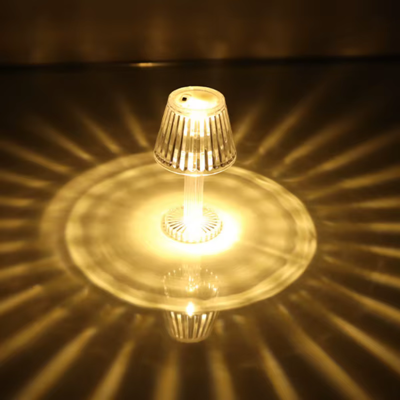 Lampe de nuit LED en cristal diamant, lampe de table en acrylique transparent, lampe de chevet pour 