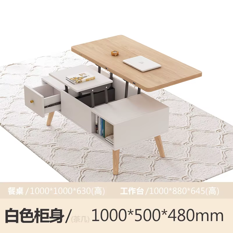 Table basse multifonctionnelle de qualité supérieure avec rangement, Design Glam, Meuble de rangemen