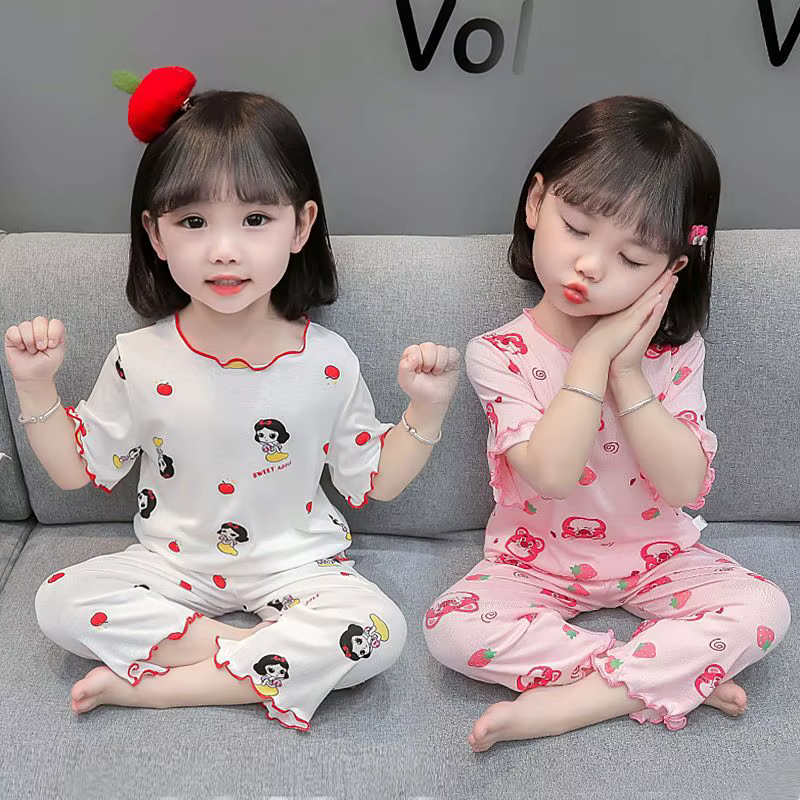 Ensemble de pyjama en coton pour bébé, vêtements de nuit pour enfant en bas âge, vêtements d'intérie