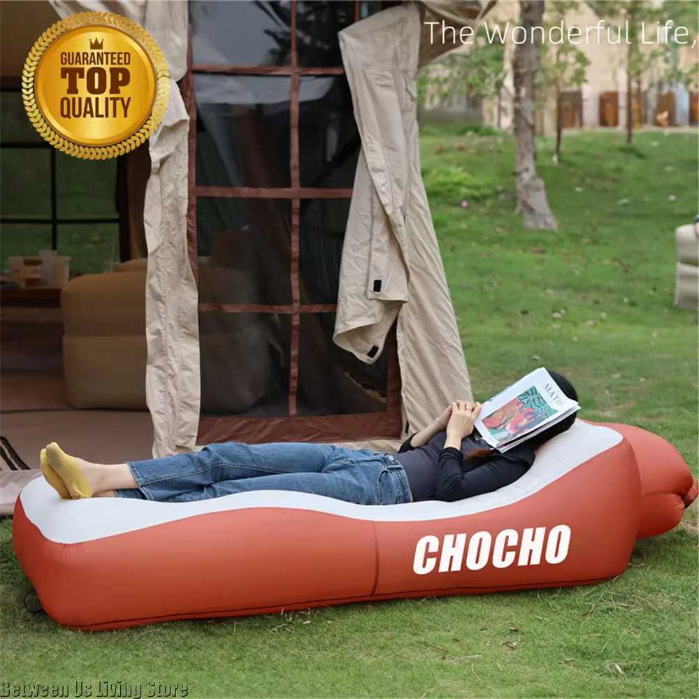 Canapé-lit gonflable de luxe – Conception extra large sans rouleau pour la plage, le jardin et l'int