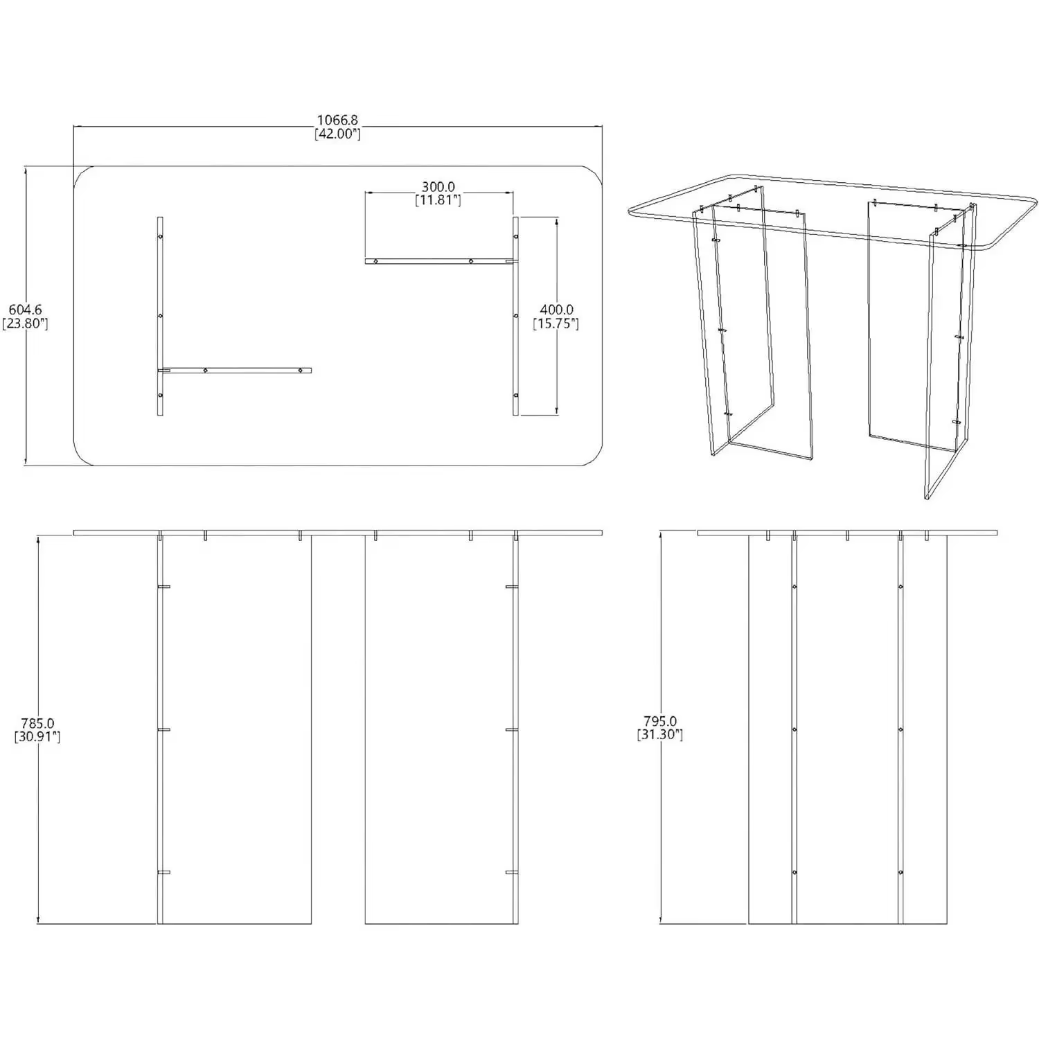 Meubles de luxe Table transparente bureau Table de Communion en plexiglas grandes Tables à manger en