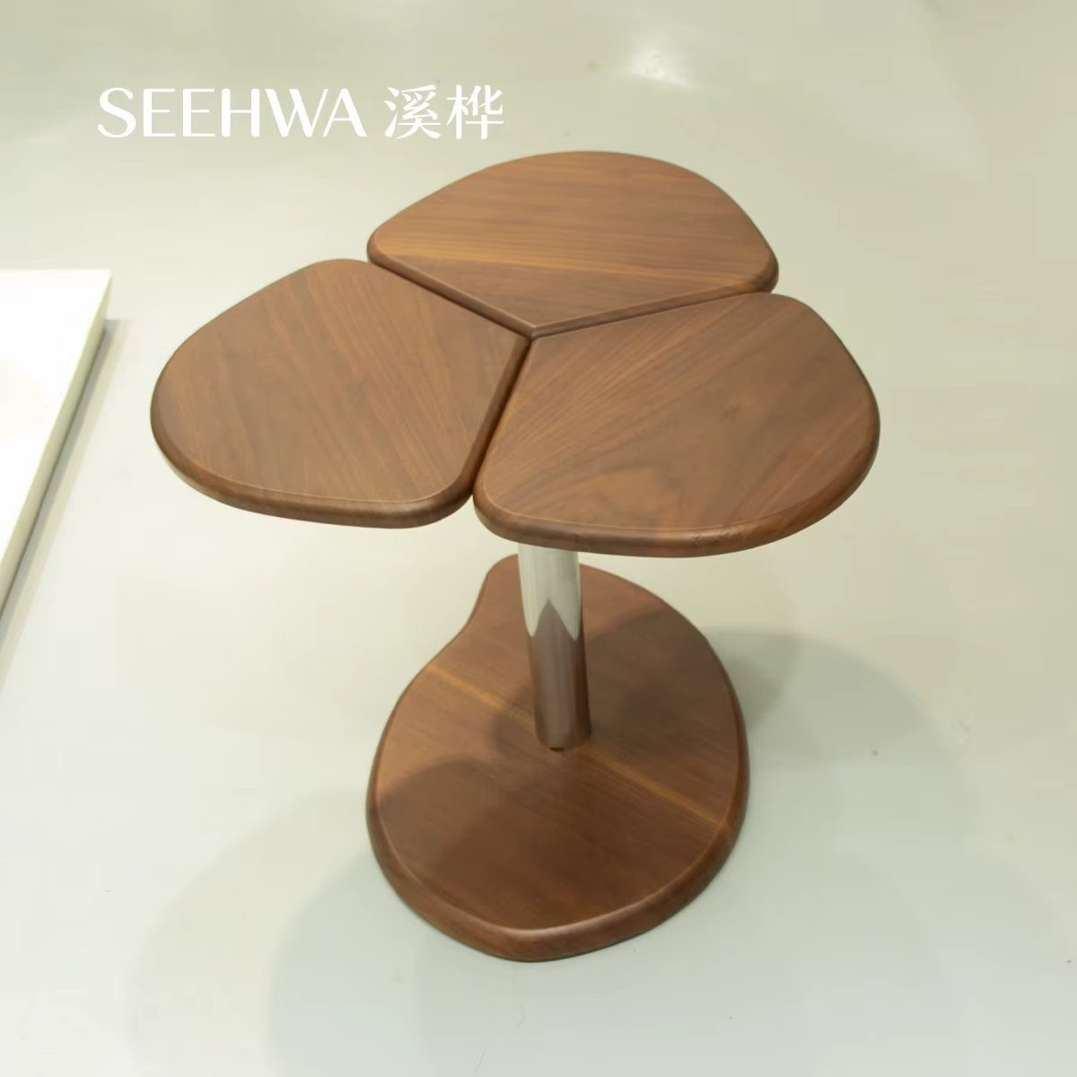 Table basse en bois irrégulière de style rustique pour salon, table d'appoint décorative pour jardin