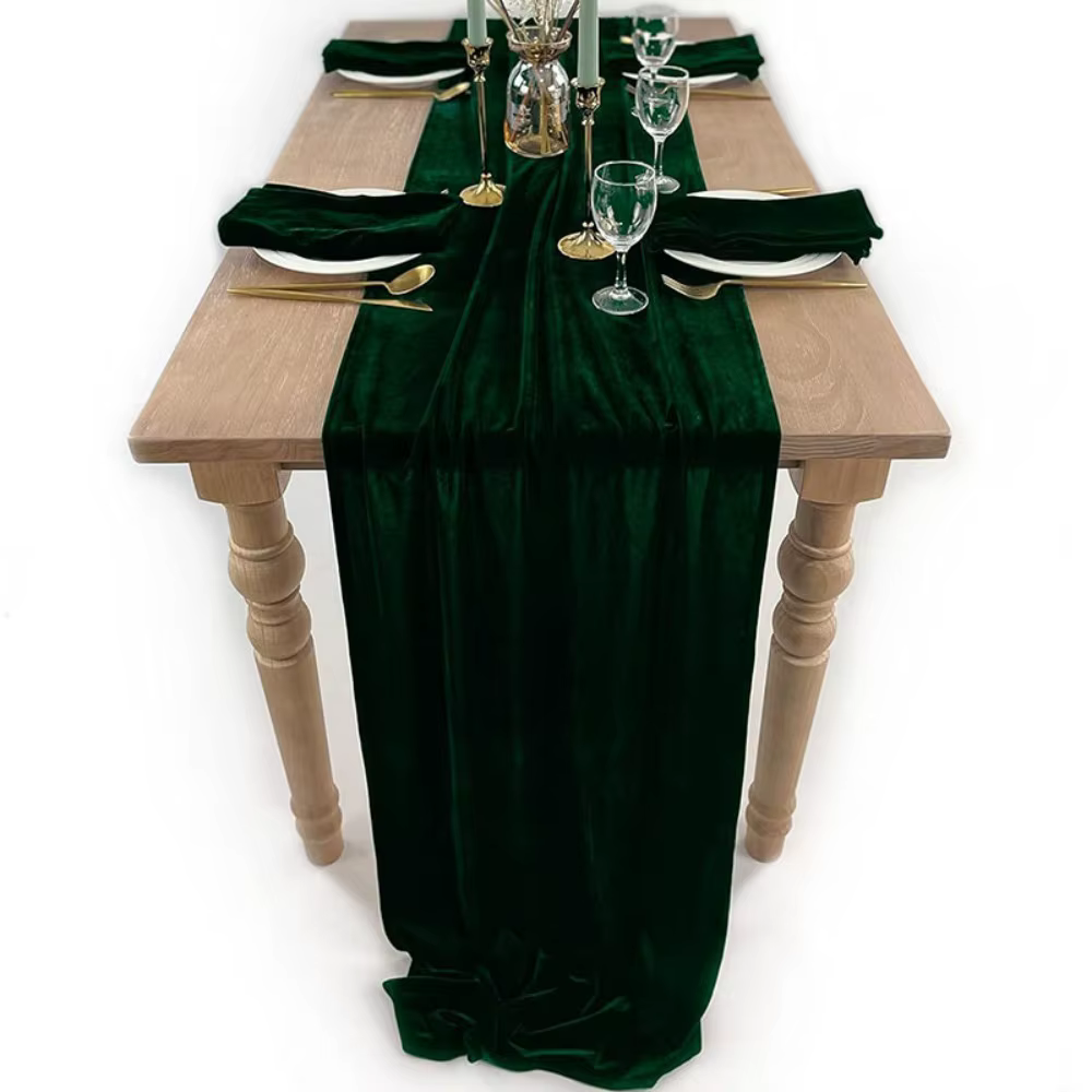 Décoration de Table chemin de Table en velours de Style européen, nappe de Table rectangulaire étend
