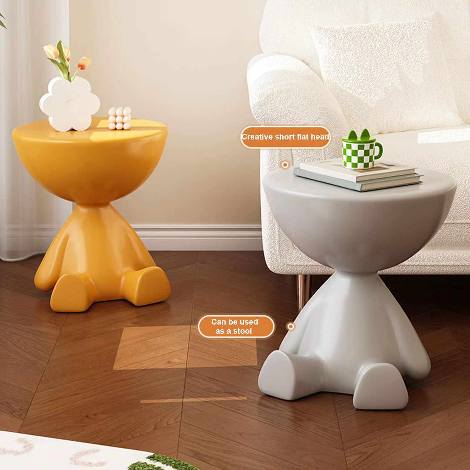 Table basse plate créative Style crème maison salon canapé Table d'appoint chevet petite Table mobil