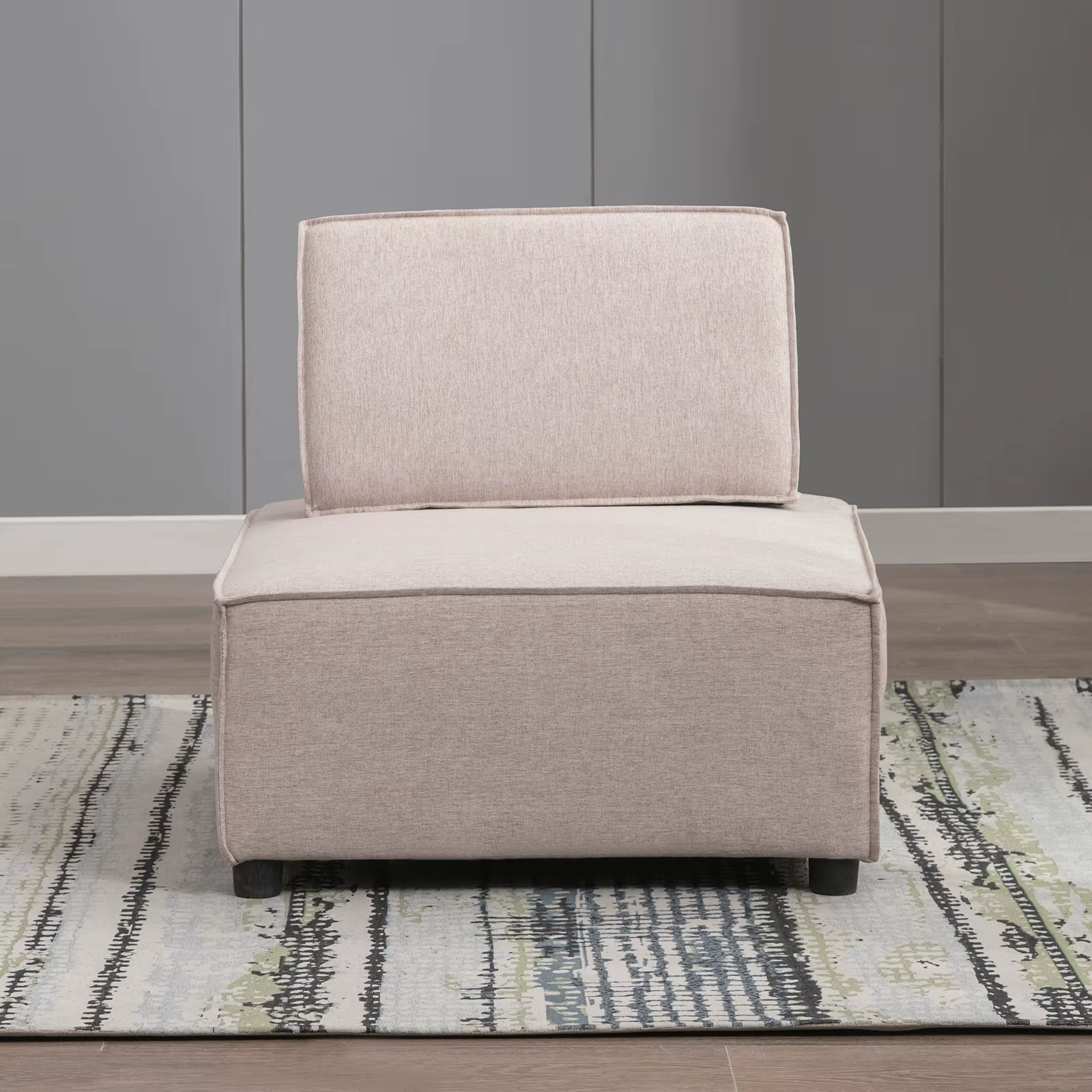 HORGgland-Canapé modulaire convertible carré O, canapé d'angle moderne, chaise sans bras simple au s