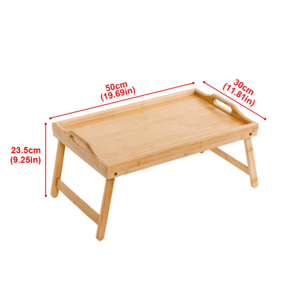 Nouveau Table pliante multifonction bambou petit déjeuner plateau à Dessert Mini fournitures pour la