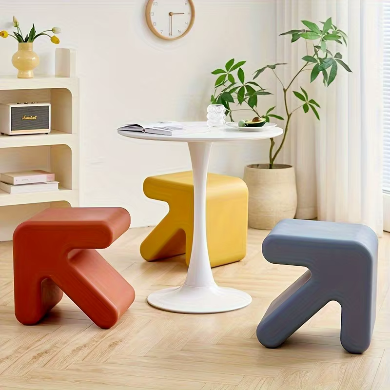 Tabouret flèche créatif de style nordique, étagère basse en plastique pour porte de maison