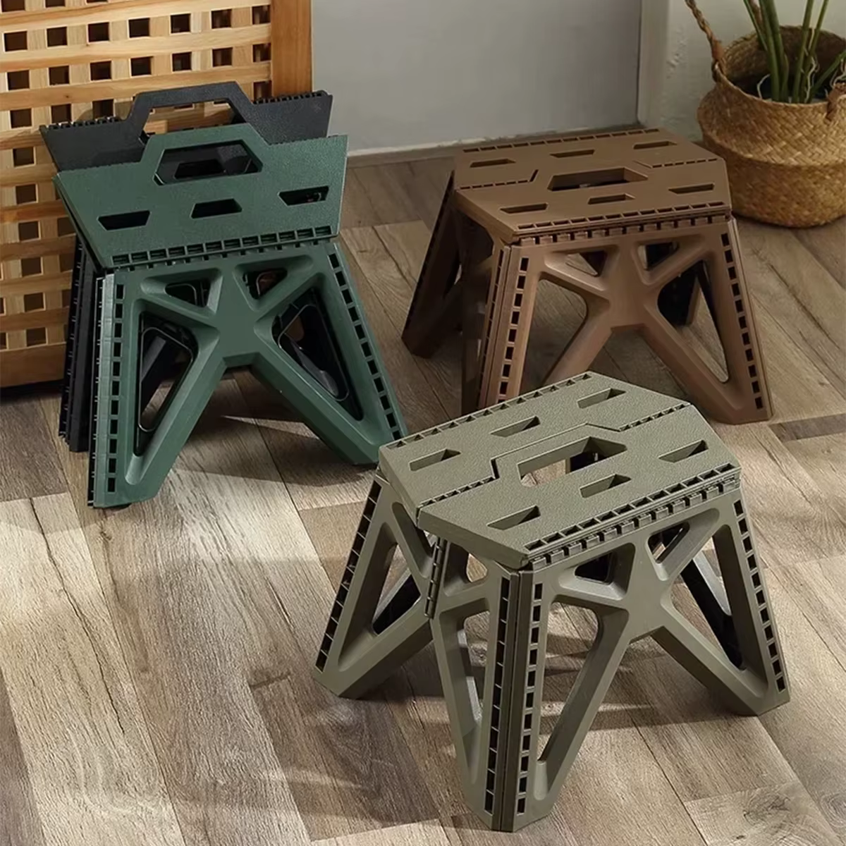 Chaise pliante portable, petit tabouret pliable durable à haute charge pour usage intérieur/extérieu