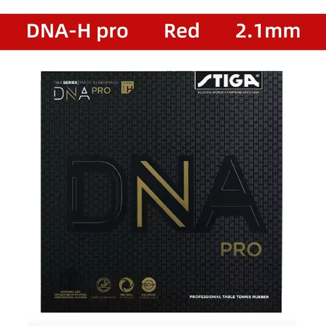 Raquette de tennis de table STIGA-DNA PRO, éponge spécialisée avec caoutchouc solide intégré, M, H, 