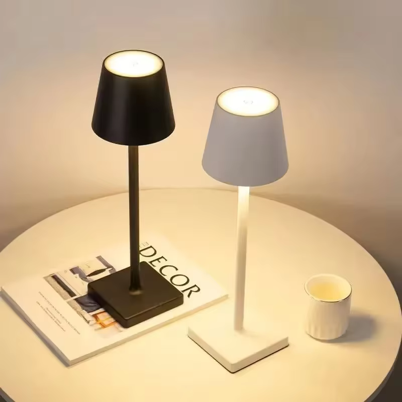 Lampe de bureau LED lampe de Table Rechargeable 3 niveaux Dimmable Bar Restaurant Ambiance lampes ta