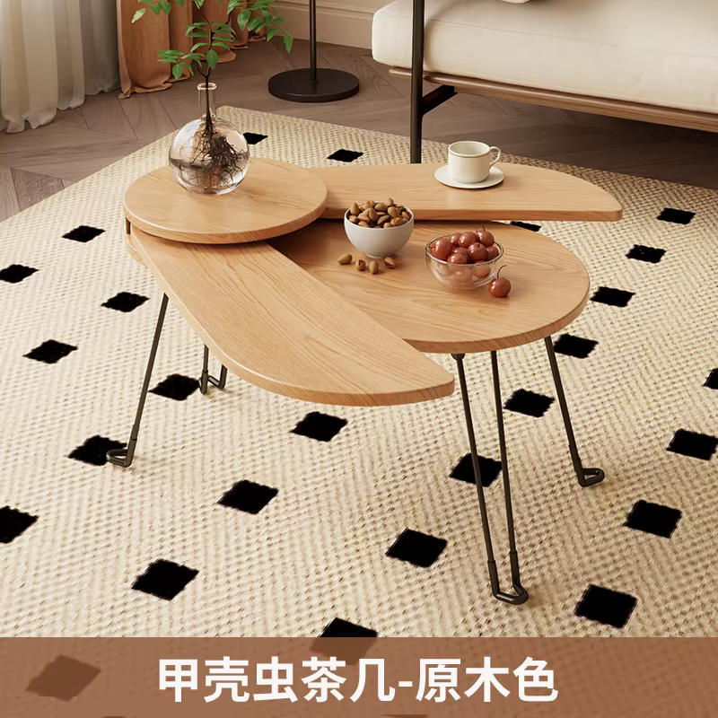 Table basse moderne Simple, pieds en métal pliants, Unique, esthétique, pour chambre à coucher, meub