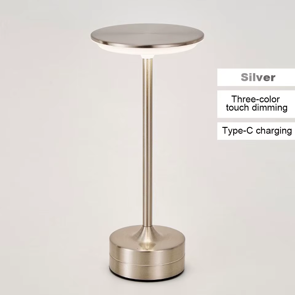 Lampe de table tactile LED à intensité variable, rechargeable par USB, portable, sans fil, minimalis