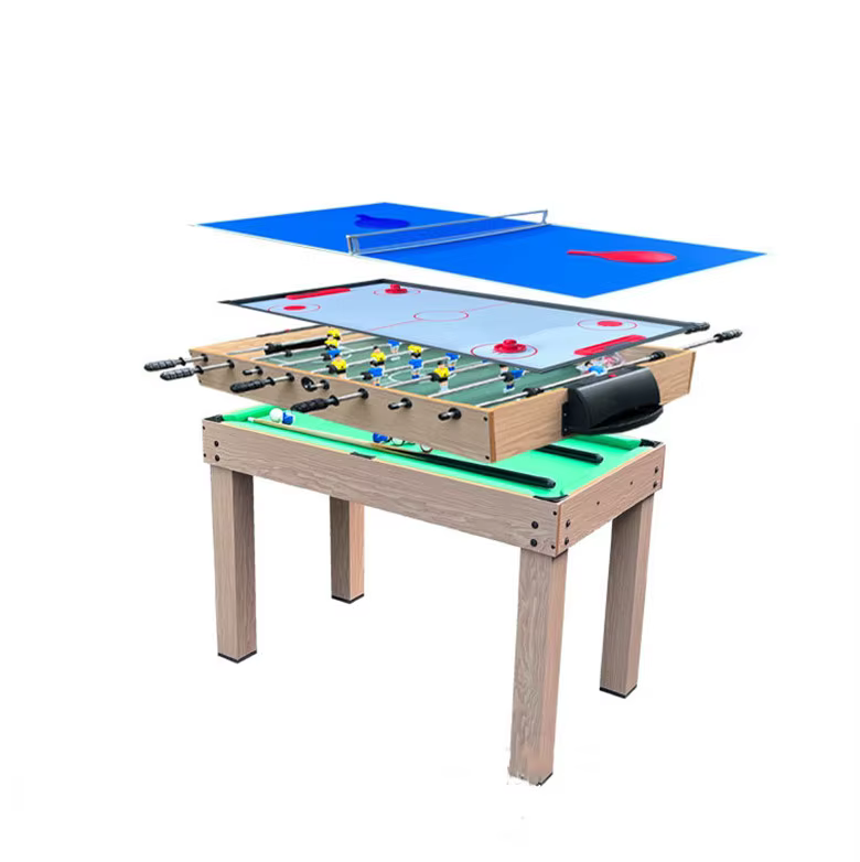 Table de Football professionnelle pour divertissement en salle, jeu de Football fonctionnel 4 en 1