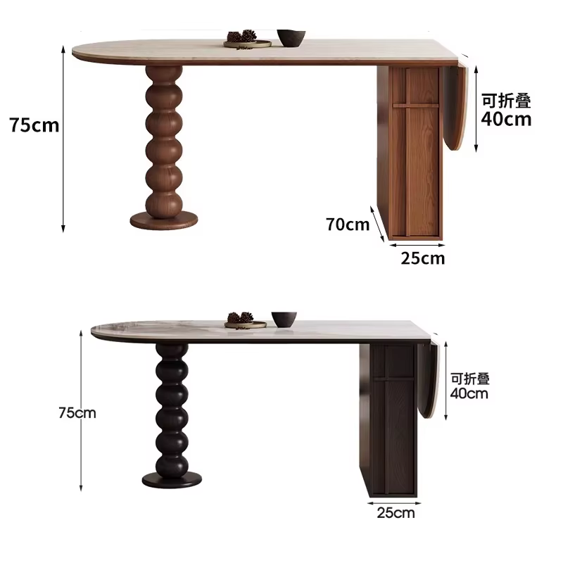 Table à manger nordique Vintage ovale pliante, Table à manger de luxe, moderne, pour la maison, meub