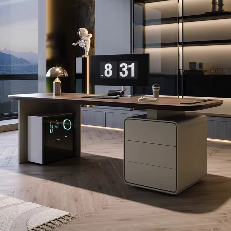 Bureaux et postes de travail de luxe léger italien, style minimaliste haut de gamme, bureaux d'ordin