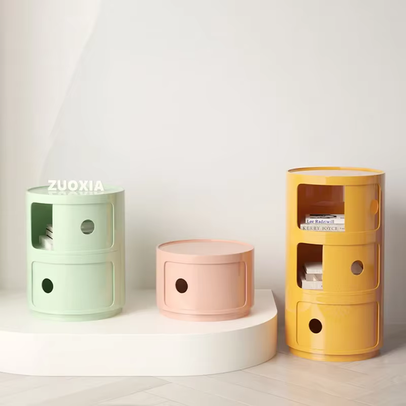 Table de Nuit en Plastique Minimaliste, Style Kawaii, Gain de Place, Rangement Caché, Meubles de Mai