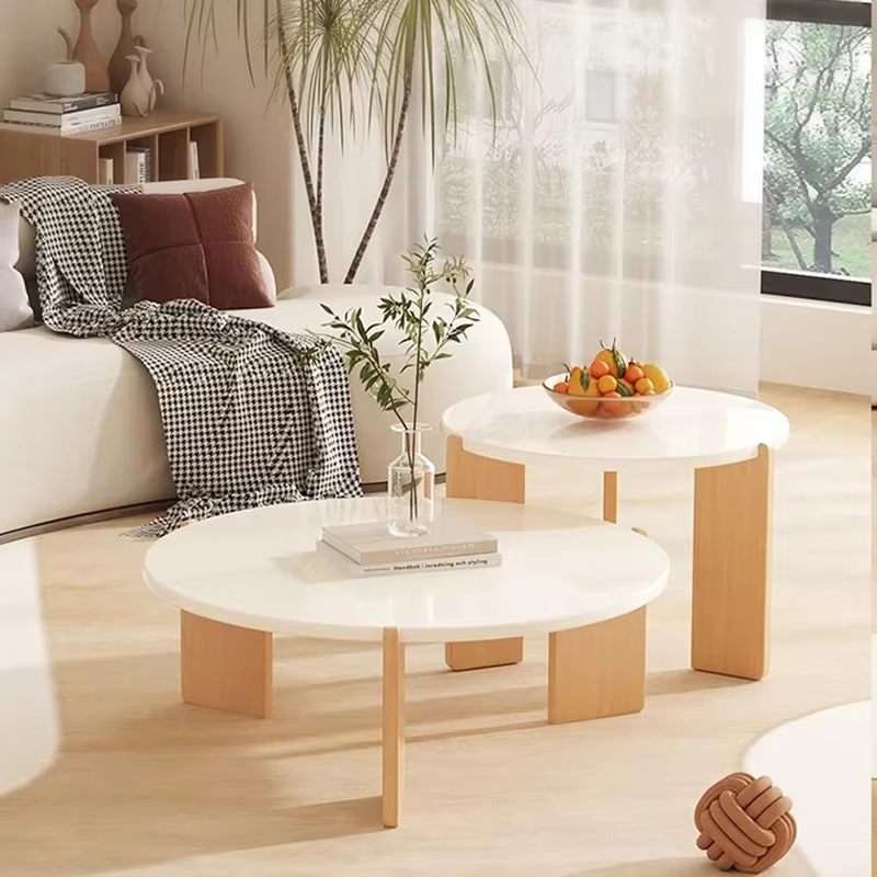 Tables basses en bois de luxe, accessoires de décoration, meubles de créateurs japonais, ensemble de