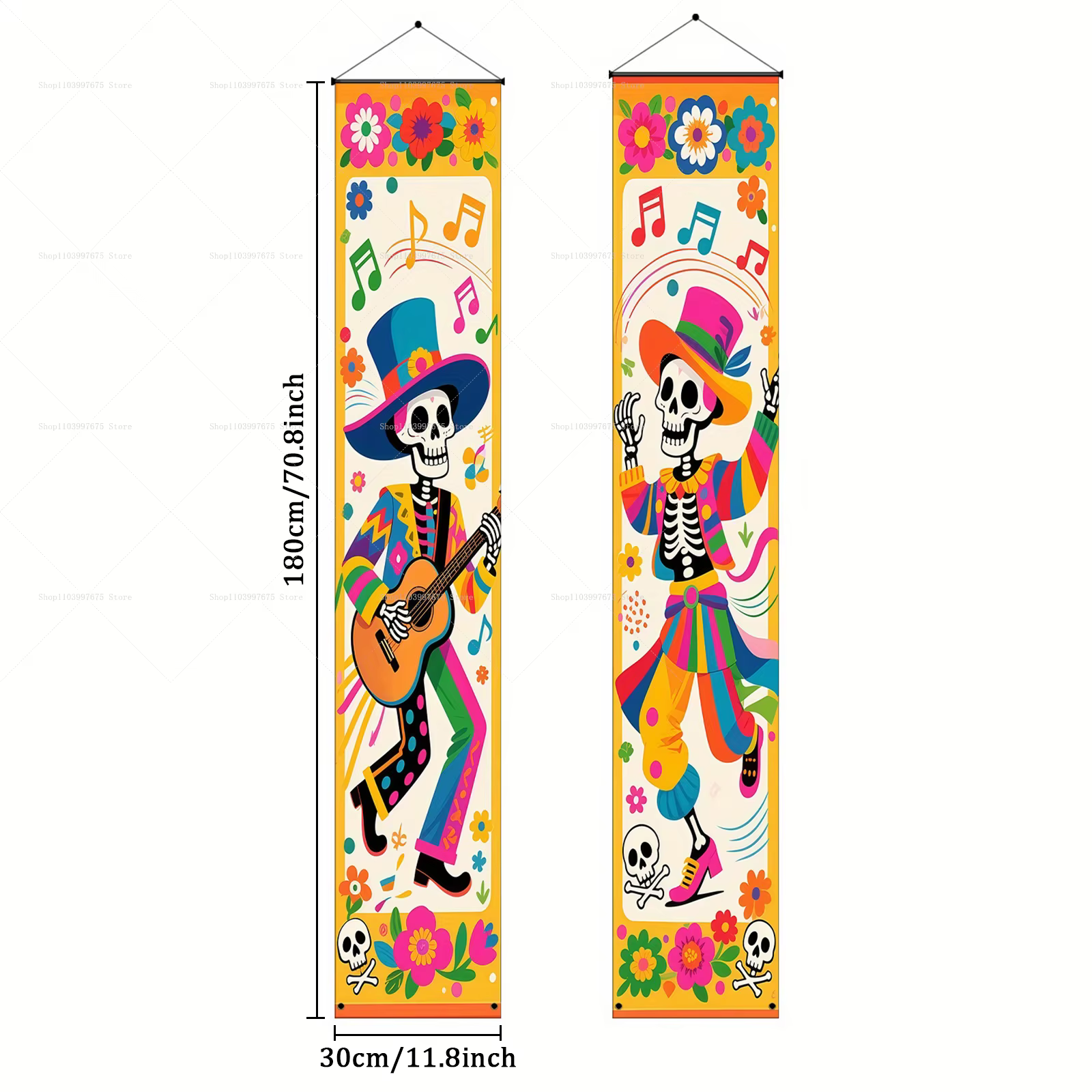 Toile de fond décorative à motif floral Totem d'été, pour cadre de porte, idéale pour la décoration 