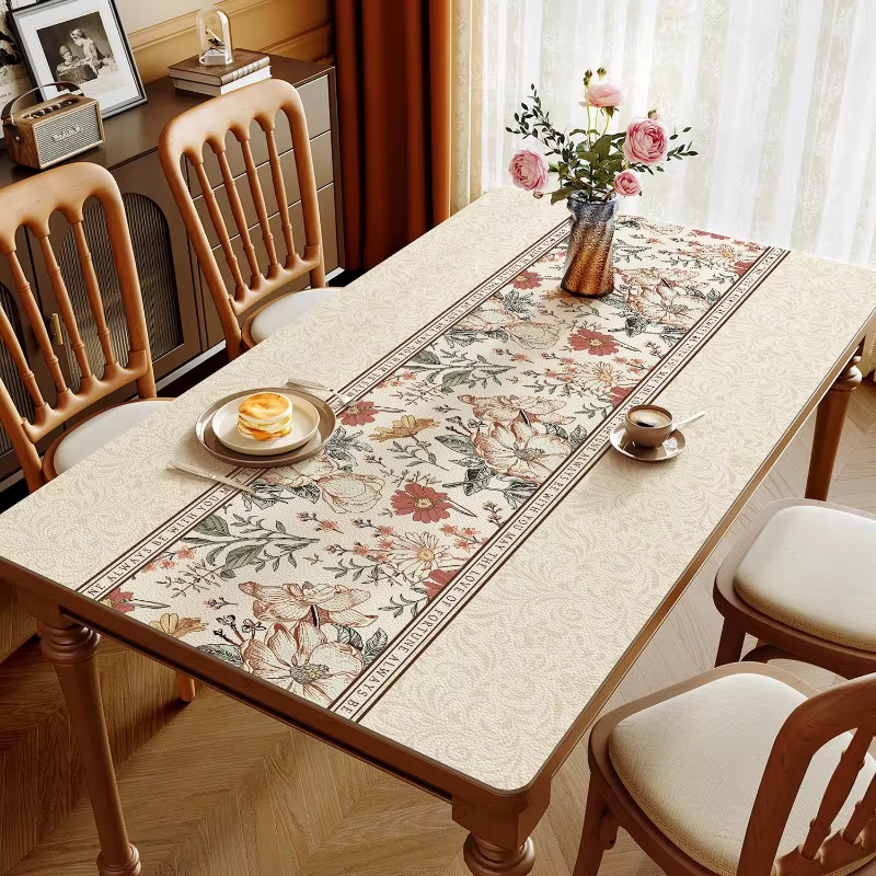 Tapis de Table imperméable, résistant à l'huile, sans lavage, luxe léger, sensation haut de gamme, i