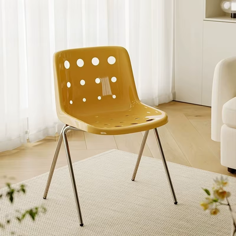 Chaises de salle à manger de luxe modernes en métal, pour la maison, le salon, la salle à manger, la