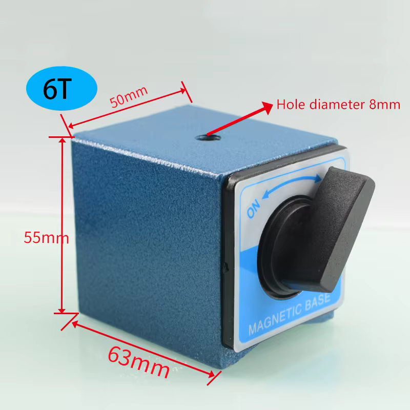 Commutateur Base de Table magnétique 6T 8T 10T 12T V type bleu puissance Base magnétique cadran indi