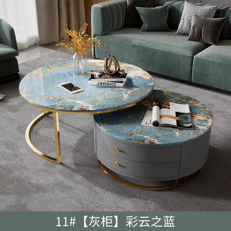 Affichage Table basse italienne minimaliste relié organisateur Unique Table basse Design esthétique 